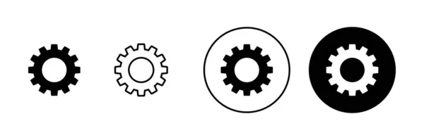 Setzen Von Symbolen Cog Settings Zeichen Und Symbol Getriebeschild — Stockvektor