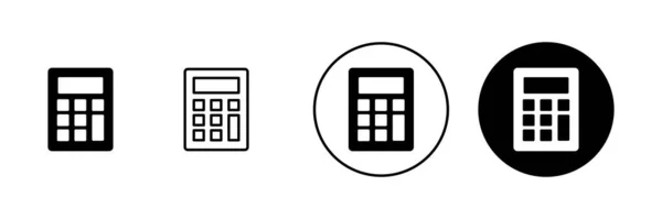 Набор Значков Калькулятора Знак Символ Калькулятора — стоковый вектор