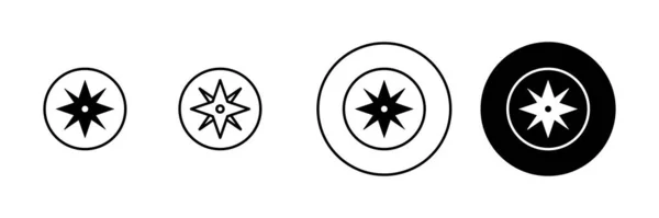 Kompass Symbole Gesetzt Pfeil Kompass Symbol Zeichen Und Symbol — Stockvektor
