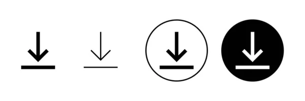 Ladda Ner Ikoner Som Ladda Ner Skylt Och Symbol — Stock vektor