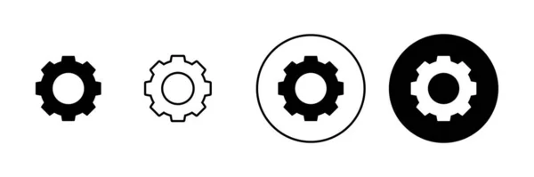 Установка Иконок Знак Символ Настройки Винта Gear Sign — стоковый вектор