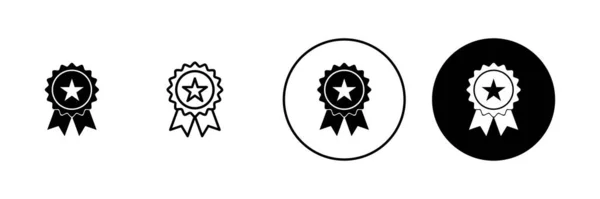 Ikona Odznaku Nastavena Vektor Ikon Ocenění Dosažení Znamení Symbolů — Stockový vektor