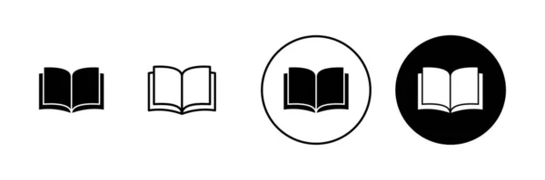 Ensemble Icônes Livre Signe Symbole Livre Ouvert Icône Ebook — Image vectorielle