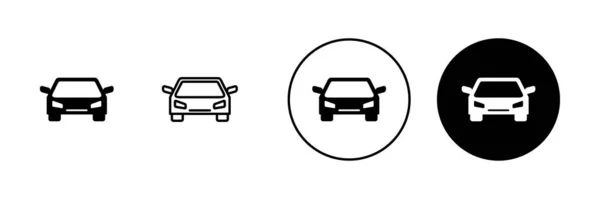 Icônes Voiture Réglées Signe Symbole Voiture Petite Berline — Image vectorielle