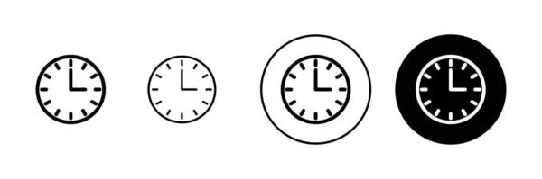 Clock Icons Set Time Sign Symbol Watch Icon — Stock Vector