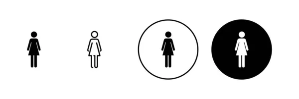 Набір Жіночих Іконок Жіночий Знак Символ — стоковий вектор
