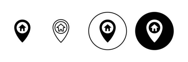 Mapy Ikony Pinów Ustawione Znak Lokalizacji Symbol Geo Lokalizacja Ikona — Wektor stockowy