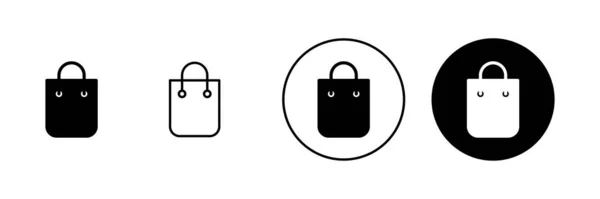 Ikony Nákupních Tašek Nastaveny Nákupní Značka Symbol — Stockový vektor