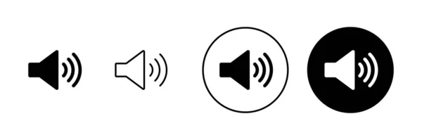 演说者图标设置 卷号和符号 扬声器图标 声音符号 — 图库矢量图片