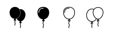 Web ve mobil uygulama için balon simgesi vektörü. Parti balonu işareti ve sembolü