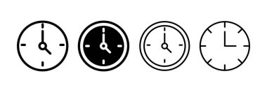 Clock icon vector for web and mobile app. Time sign and symbol. watch icon