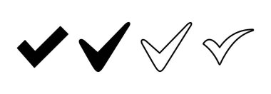 Check mark icon vector for web and mobile app. Tick mark sign and symbol