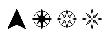 Compass icon vector for web and mobile app. arrow compass icon sign and symbol