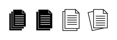 Document icon vector for web and mobile app. Paper sign and symbol. File Icon