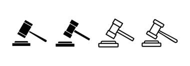Gavel icon vector for web and mobile app. judge gavel sign and symbol. law icon. auction hammer