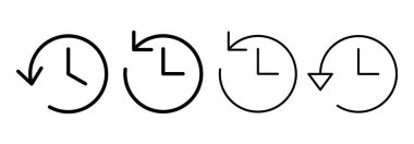 Web ve mobil uygulama için geçmiş simgesi vektörü. Son olay geçmişi işareti ve simgesi