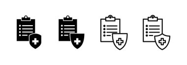 Web ve mobil uygulama için tıbbi sigorta ikonu vektörü. Sağlık sigortası ve sembol