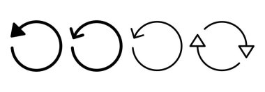 Web ve mobil uygulama için ikon vektörünü tazele. İşareti ve sembolü yeniden yükle. Simgeyi güncelle.