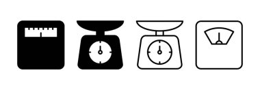 Web ve mobil uygulama için simge vektörünü ölçeklendirir. Ağırlık ölçeği işareti ve simgesi