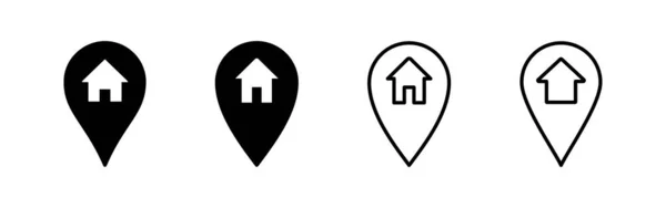 Address Icon Vector Web Mobile App Home Location Sign Symbol — Stockový vektor