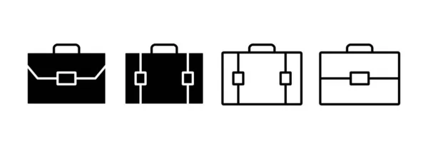 Briefcase Icon Vector Web Mobile App Suitcase Sign Symbol Luggage — Stok Vektör