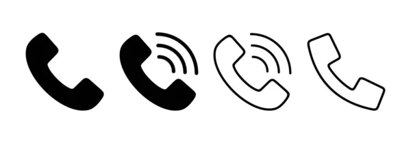 Вектор Піктограм Виклику Веб Мобільного Додатку Телефонний Знак Символ Значок — стоковий вектор