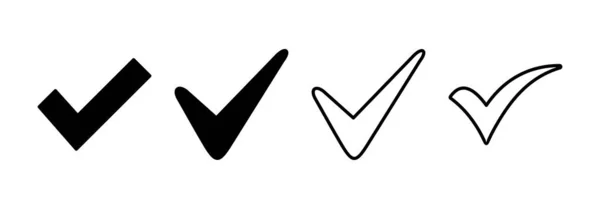 Check Mark Icon Vector Web Mobile App Tick Mark Sign — Vettoriale Stock