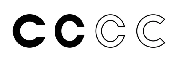 Copyright Icon Vector Web Mobile App Copyright Sign Symbol — Vettoriale Stock