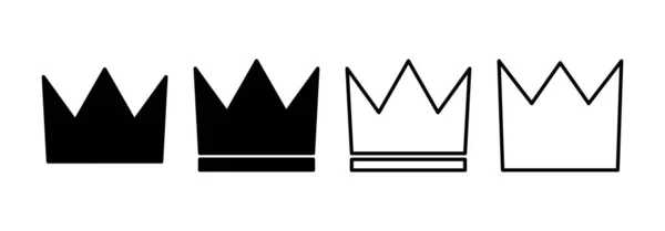 Crown Icon Vector Web Mobile App Crown Sign Symbol — 스톡 벡터