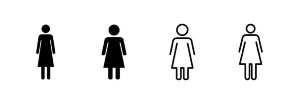 Female Icon Vector Web Mobile App Woman Sign Symbol — Image vectorielle