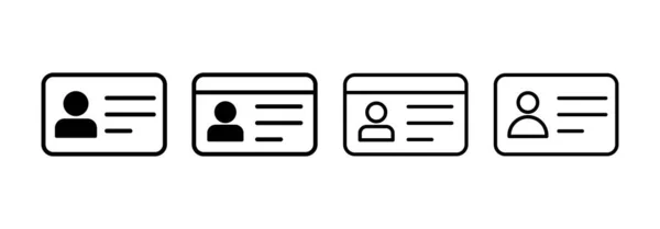 Icono Licencia Vector Para Web Aplicación Móvil Icono Tarjeta Identificación — Archivo Imágenes Vectoriales