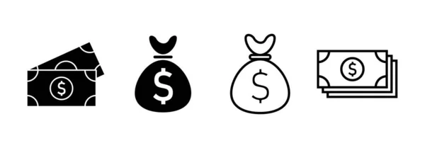Vetor Ícone Dinheiro Para Web Aplicativo Móvel Sinal Dinheiro Símbolo —  Vetores de Stock