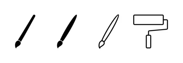 Vecteur Icônes Peinture Pour Application Web Mobile Signe Symbole Pinceau — Image vectorielle