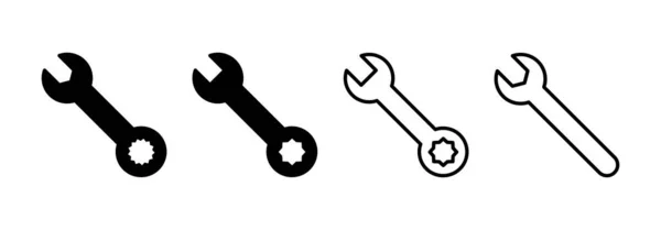 Wrench Icon Vector Web Mobile App Repair Icon Tools Sign — Stock Vector