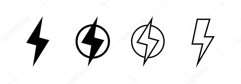 Lightning icon vector for web and mobile app. electric sign and symbol. power icon. energy sign