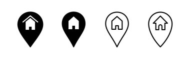 Address icon vector for web and mobile app. home location sign and symbol. pinpoint