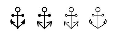 Anchor icon vector for web and mobile app. Anchor sign and symbol. Anchor marine icon.