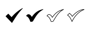 Check mark icon vector for web and mobile app. Tick mark sign and symbol