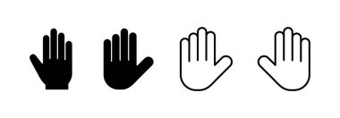 Hand icon vector for web and mobile app. hand sign and symbol. hand gesture