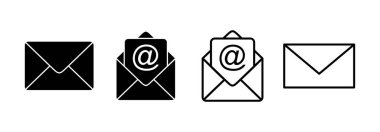 Web ve mobil uygulama için e- posta simgesi vektörü. e-posta işareti ve sembol. E- posta simgesi. Zarf simgesi