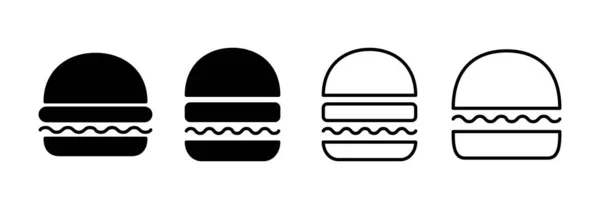 Burger Icon Vector Web Mobile App Burger Sign Symbol Hamburger — Vector de stock