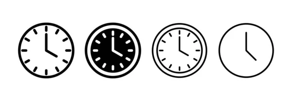 Clock Icon Vector Web Mobile App Time Sign Symbol Watch — Wektor stockowy