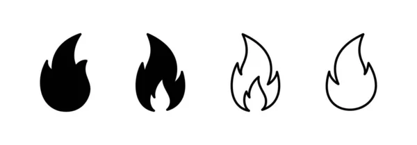 Fire Icon Vector Web Mobile App Fire Sign Symbol — 图库矢量图片