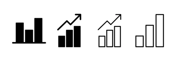 Growing Graph Icon Vector Web Mobile App Chart Sign Symbol — Vector de stock