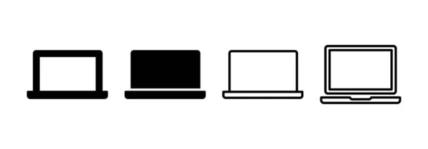 Vetor Ícone Laptop Para Web Aplicativo Móvel Sinal Computador Símbolo —  Vetores de Stock