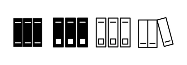 Вектор Піктограм Бібліотеки Веб Мобільних Додатків Освітній Знак Символ — стоковий вектор