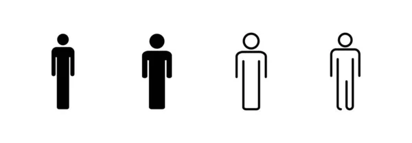 Web和移动应用程序的人图标向量 男性标志和符号 人的符号 — 图库矢量图片