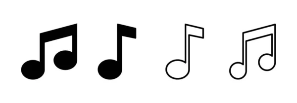 Musik Icon Vektor Für Web Und Mobile App Notenzeichen Und — Stockvektor