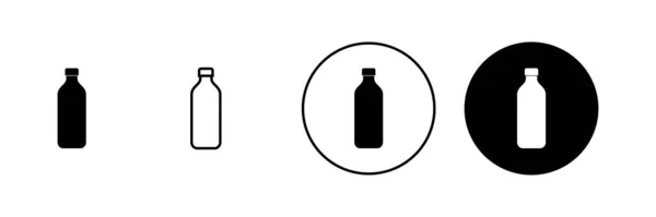 Набор Значков Бутылок Знак Бутылки Символ — стоковый вектор