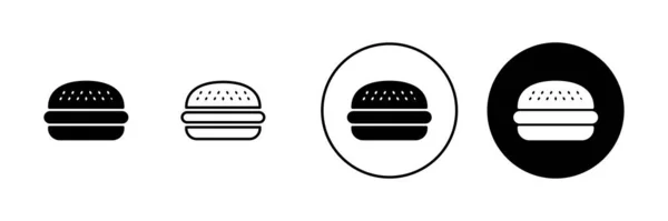 Набір Піктограм Бургерів Знак Бургер Символ Гамбургер — стоковий вектор